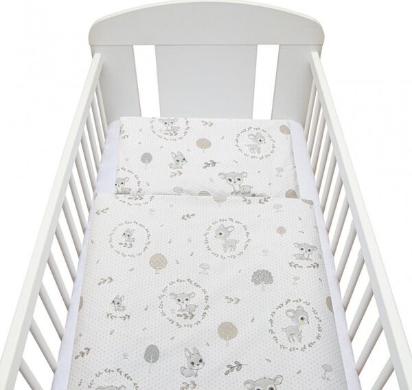 2-dielne posteľné obliečky New Baby 100/135 cm Srnka sivé, Vhodnosť: Pre dievčatá