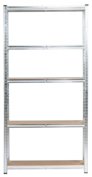 Kovový regál 90x30x180 cm strieborný