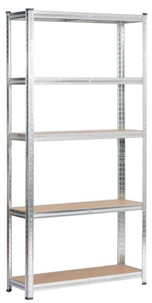 Kovový regál 90x30x180 cm strieborný