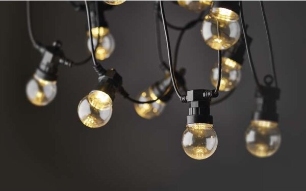 LED vonkajšia dekoračná reťaz 10xLED/10m IP44 priehľadná
