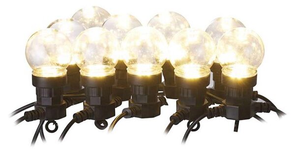 LED vonkajšia dekoračná reťaz 10xLED/10m IP44 priehľadná