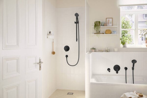 Hansgrohe Rebris S - Páková sprchová batéria pod omietku pre iBox universal, čierna matná 72667670