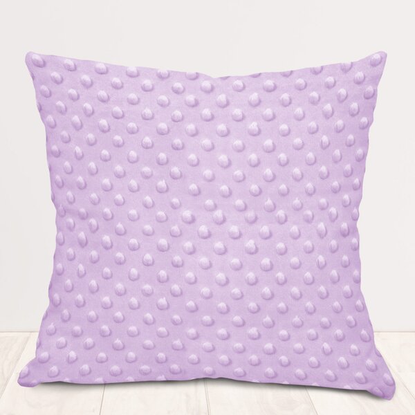 Biante Detská obliečka na vankúš Minky 3D bodky MKP-002 Fialová lila 30 x 50 cm