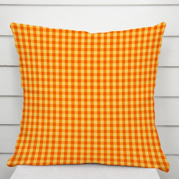 Biante Bavlnená obliečka na vankúš Olivia OL-006 Oranžovo-žltá kocka malá 40 x 40 cm