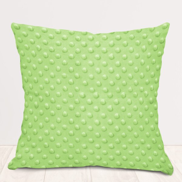 Biante Detská obliečka na vankúš Minky 3D bodky MKP-005 Pastelová svetlo zelená 35 x 45 cm