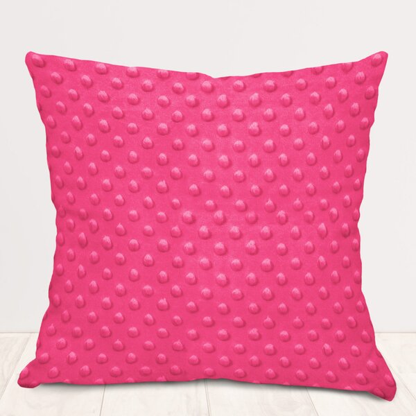 Biante Detská obliečka na vankúš Minky 3D bodky MKP-009 Fuchsiová 30 x 50 cm
