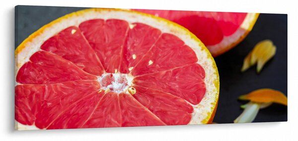 Obraz rozkrojených grapefruitov (120x50 cm)