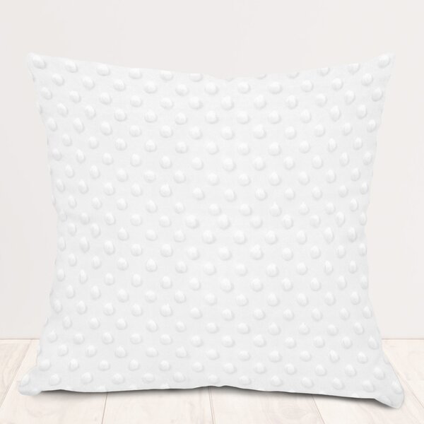 Biante Detská obliečka na vankúš Minky 3D bodky MKP-016 Krémovo biela 30 x 50 cm