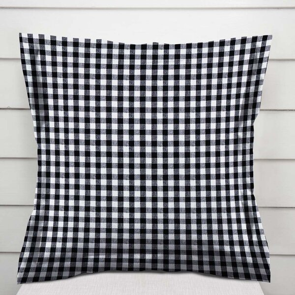 Biante Bavlnená obliečka na vankúš s lemom Olivia OL-015 Čierno-biela kocka malá 30 x 50 cm