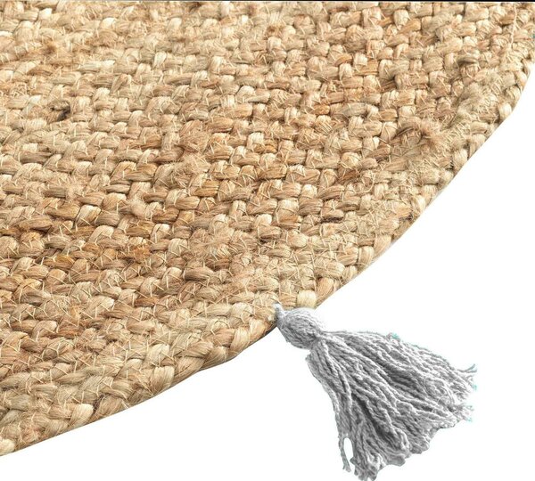 Okrúhly koberec v bielo-prírodnej farbe ø 120 cm Shira – douceur d'intérieur
