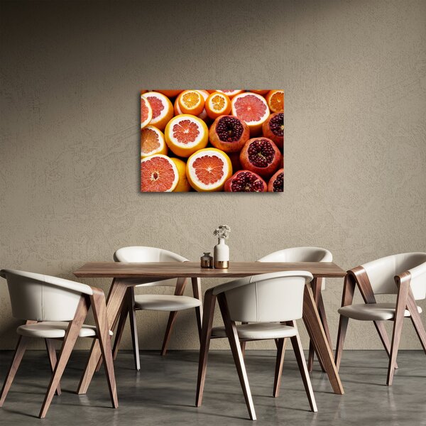 Obraz pomarančov a granátových jabĺk (70x50 cm)