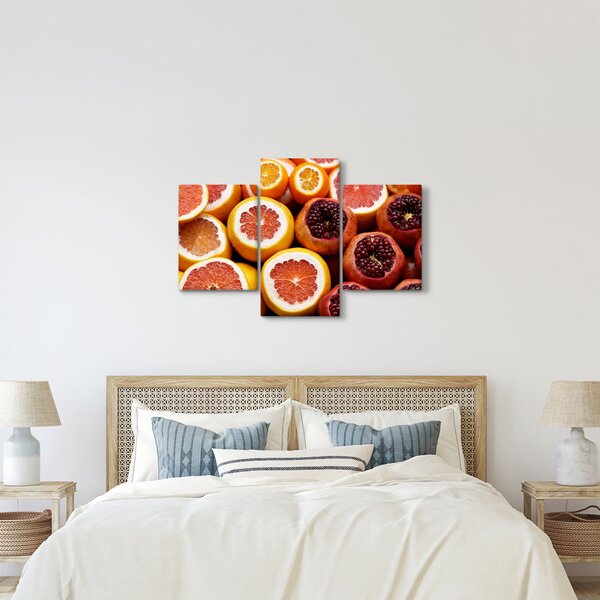 Obraz pomarančov a granátových jabĺk (90x60 cm)
