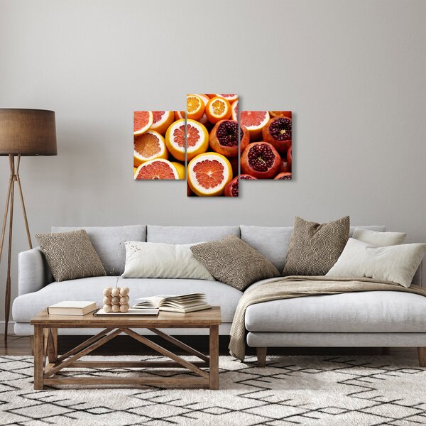 Obraz pomarančov a granátových jabĺk (90x60 cm)