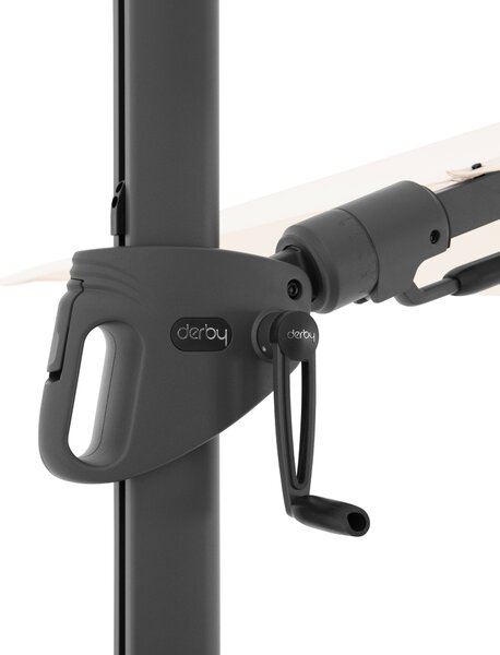 DERBY DX 280 x 280 cm – záhradný slnečník s bočnou nohou - Tovar s drobnou vadou (S332)