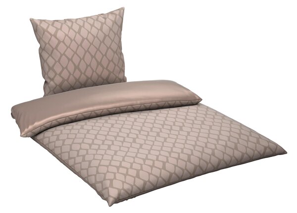 OBOJSTRANNÁ POSTEĽNÁ BIELIZEŇ, satén, béžová, 155/220 cm Dieter Knoll - Online Only bytové doplnky, Online Only