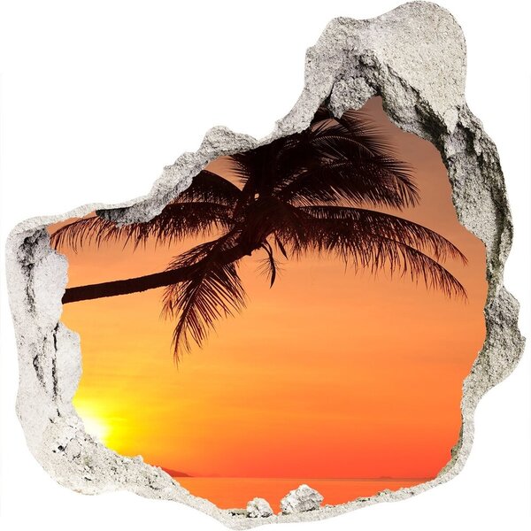 Díra 3D ve zdi nálepka Sunset beach nd-p-60014664