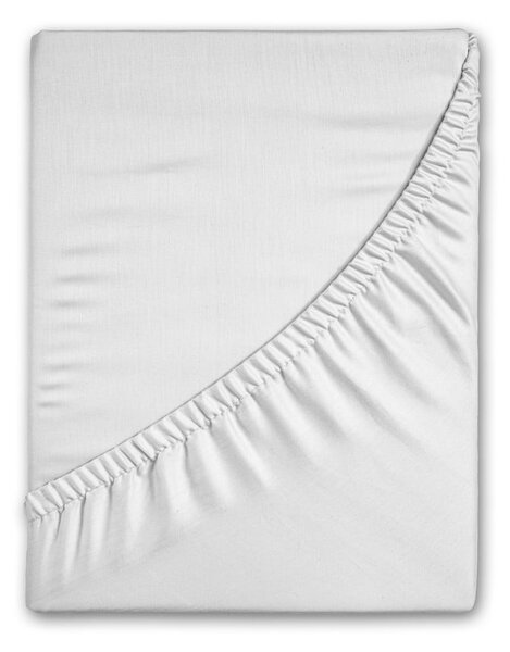 Biela napínacia flanelová plachta 180x200 cm – Good Morning