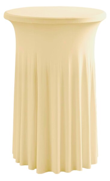 TENTino Elastický obrus SKIRTING na koktejlový bistro stôl 60cm KRÉMOVÁ / IVORY
