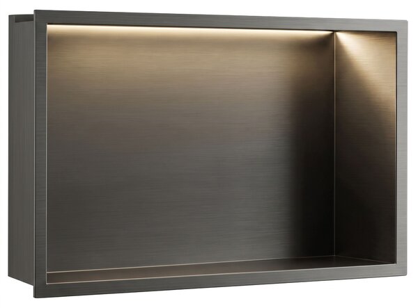 Rea Rea, VSTAVANÁ KÚPEĽŇOVÁ POLICA LED 30x45 Titan, REA-08566