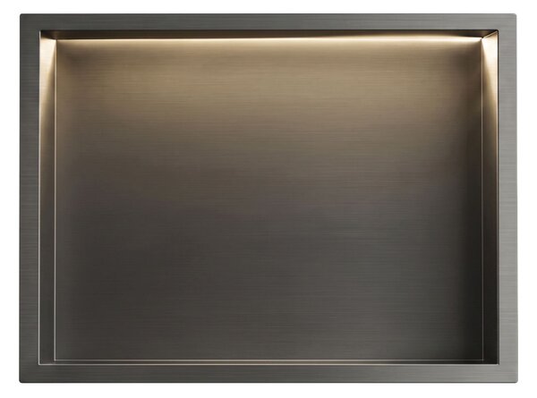 Rea Rea, VSTAVANÁ KÚPEĽŇOVÁ POLICA LED 30x45 Titan, REA-08566