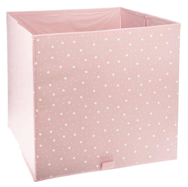 ATMOSPHERA Textilný košík na hračky Pink Stars 29x29 cm ružový