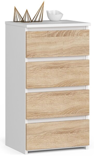 Ak furniture Komoda CL4 40 cm bílá/dub sonoma