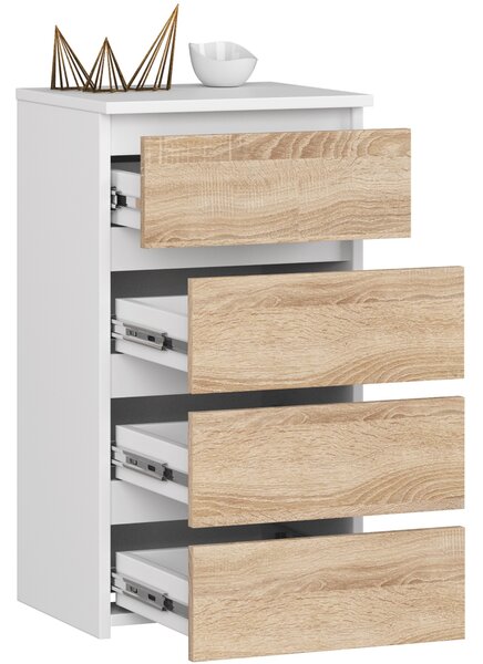 Ak furniture Komoda CL4 40 cm bílá/dub sonoma