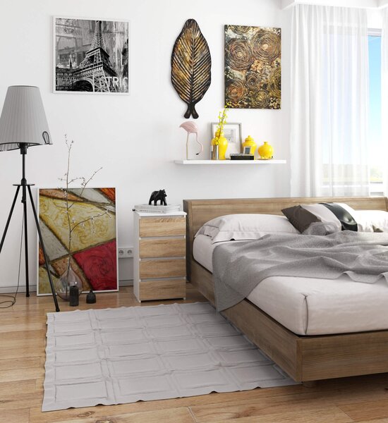 Ak furniture Komoda CL4 40 cm bílá/dub sonoma