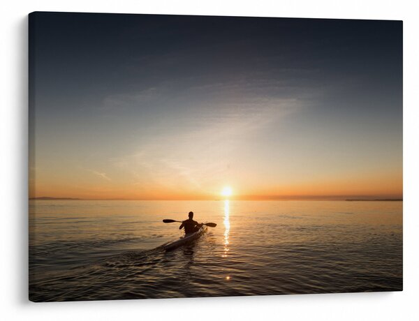 Obraz kanoistov pri západe (70x50 cm)
