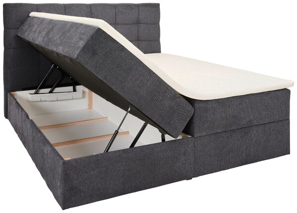 AMERICKÁ POSTEĽ, 160/200 cm, tmavosivá Boxxx - Online Only spálne, Online Only