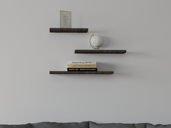 NovýNábytok.sk Polica Netuvu (antracit) . Akcia -32%. Vlastná spoľahlivá doprava až k Vám domov. 1095760