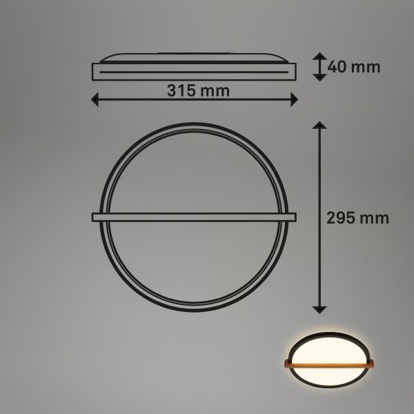 Briloner 3844015 - LED stropné svietidlo LED/18W/230V, priemer 31,5 cm