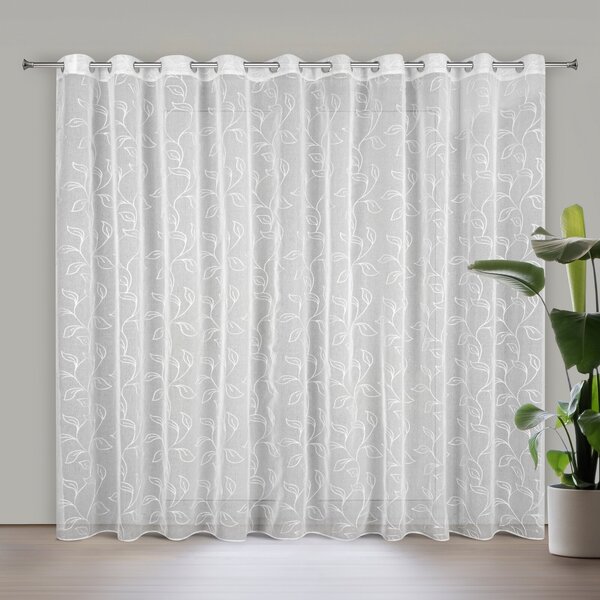 ZÁCLONA NA KRÚŽKOCH ANIRA 350X250 CM BIELA