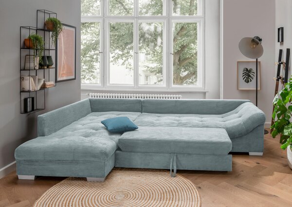 ROHOVÁ SEDAČKA, textil, svetlomodrá P & B - Sedačky, Online Only