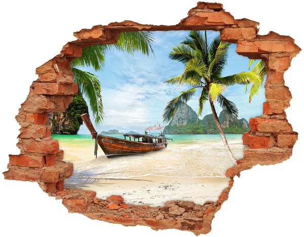 Diera 3D foto tapeta nálepka Palmy na pláži nd-c-74626078