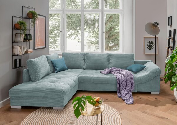 ROHOVÁ SEDAČKA, textil, svetlomodrá P & B - Sedačky, Online Only