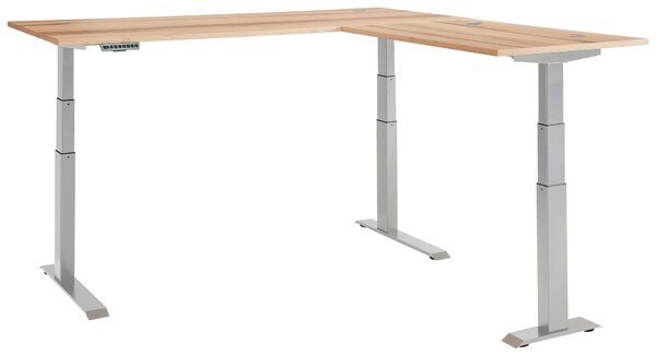 ROHOVÝ PÍSACÍ STÔL, farba buka, 185/177/64-128 cm Livetastic - Online Only kancelárie, Online Only