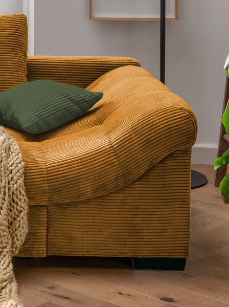 ROHOVÁ SEDAČKA, textil, koňaková P & B - Sedačky, Online Only