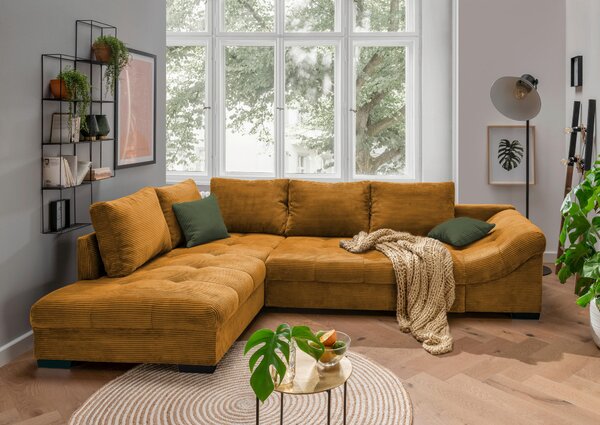 ROHOVÁ SEDAČKA, textil, koňaková P & B - Sedačky, Online Only