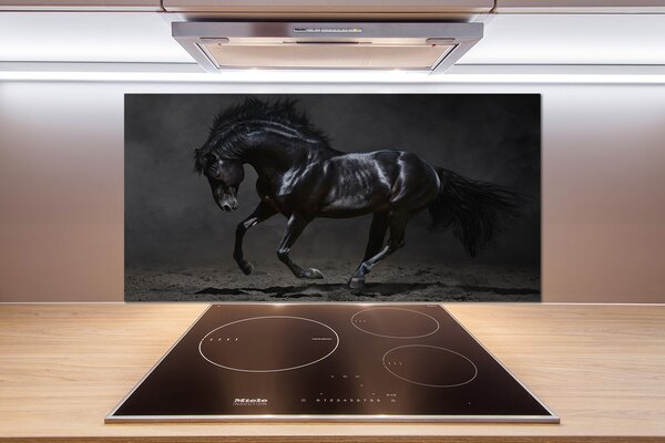 Dekoračný panel sklo Čierny kôň