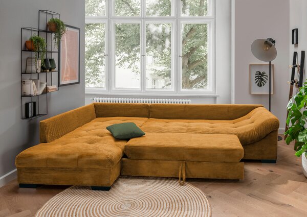 ROHOVÁ SEDAČKA, textil, koňaková P & B - Sedačky, Online Only