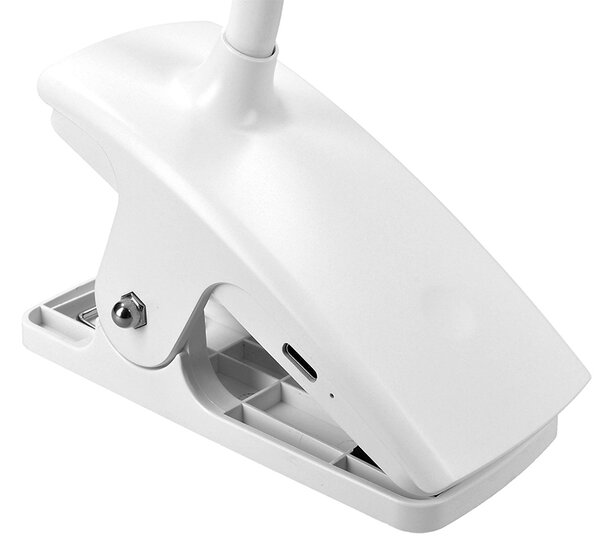 SOLIGHT LED stolná nabíjacia lampička, 2W, 210lm, 3CCT, biela, clip