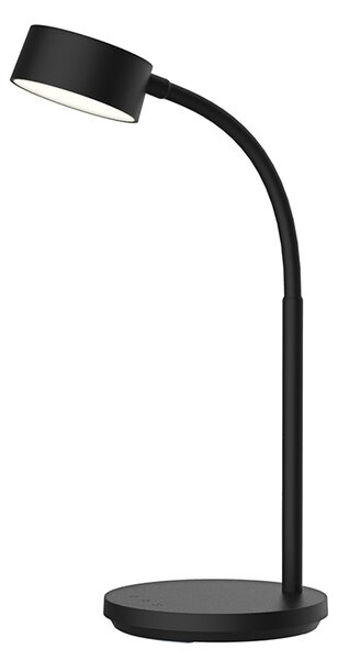 SOLIGHT LED stolná lampička, 4,5 W, 300lm, 3CCT, čierna, podstavec