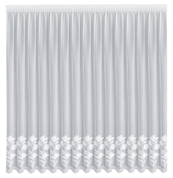 Dekorstudio Záclona CHARLI s výšivkou a riasiacou páskou 400x270cm - biela