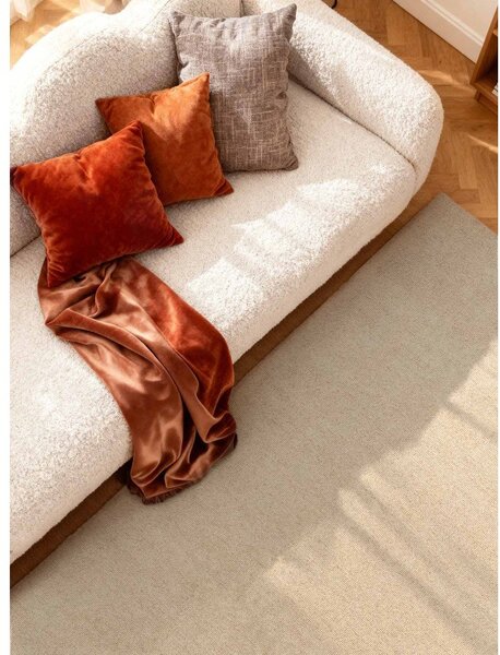 Béžový ručne tkaný vlnený koberec 160x230 cm Puristic Knots – Elle Decoration