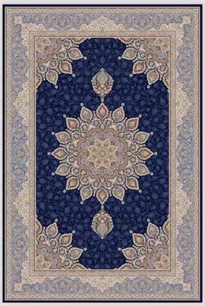 BE Koberec Sultan 1203 BLUE – modrý béžový obdĺžnikový Rozmer: 150x225 cm