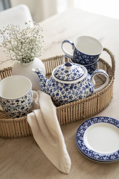 Porcelánový tanier Dahla Blue 15 cm