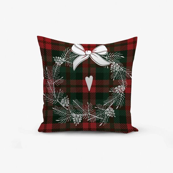 XPOSE® Set obliečok na vankúš TARTAN CHRISTMAS 40x40 cm - set 4ks