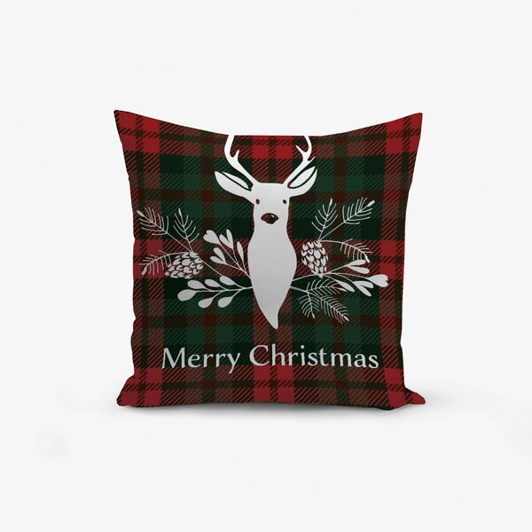 XPOSE® Set obliečok na vankúš TARTAN CHRISTMAS 40x40 cm - set 4ks