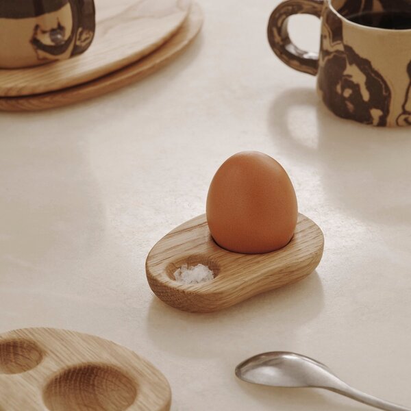 Stojan na vajcia Cairn, súprava 2 ks, Oak – Ferm Living